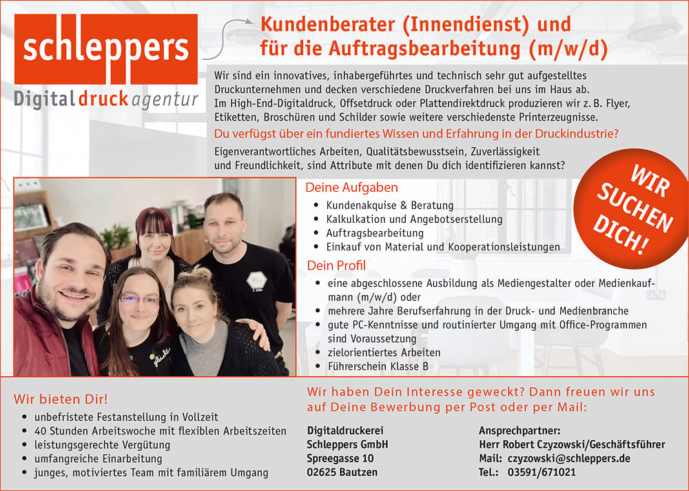 Kundenberater gesucht!